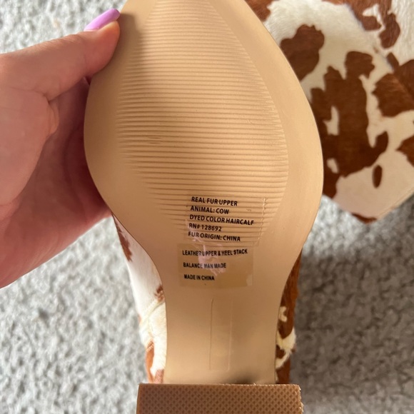 Dolce Vita Cow Print Bootie’s - Picture 5 of 6